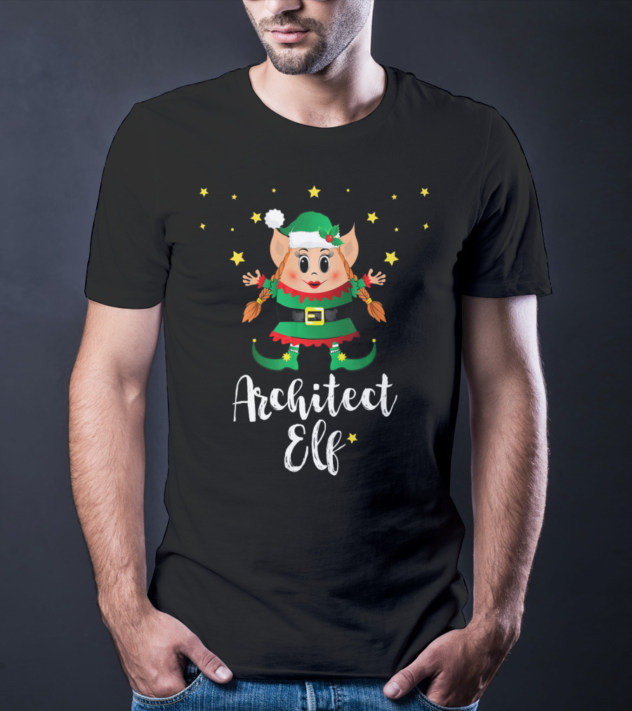 Architect Elf Women Matching Family Christmas T-Shirt