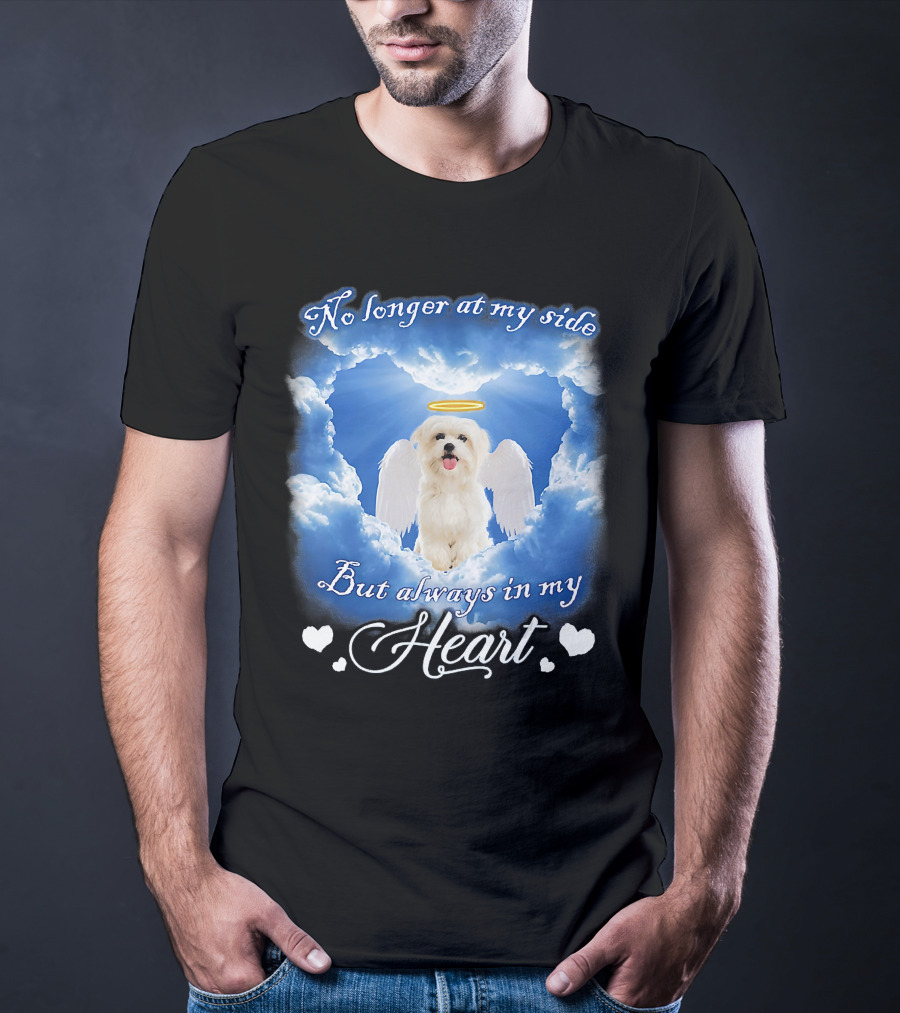 No Longer At My Side But Always In My Heart Dog Angel Clouds T-Shirt