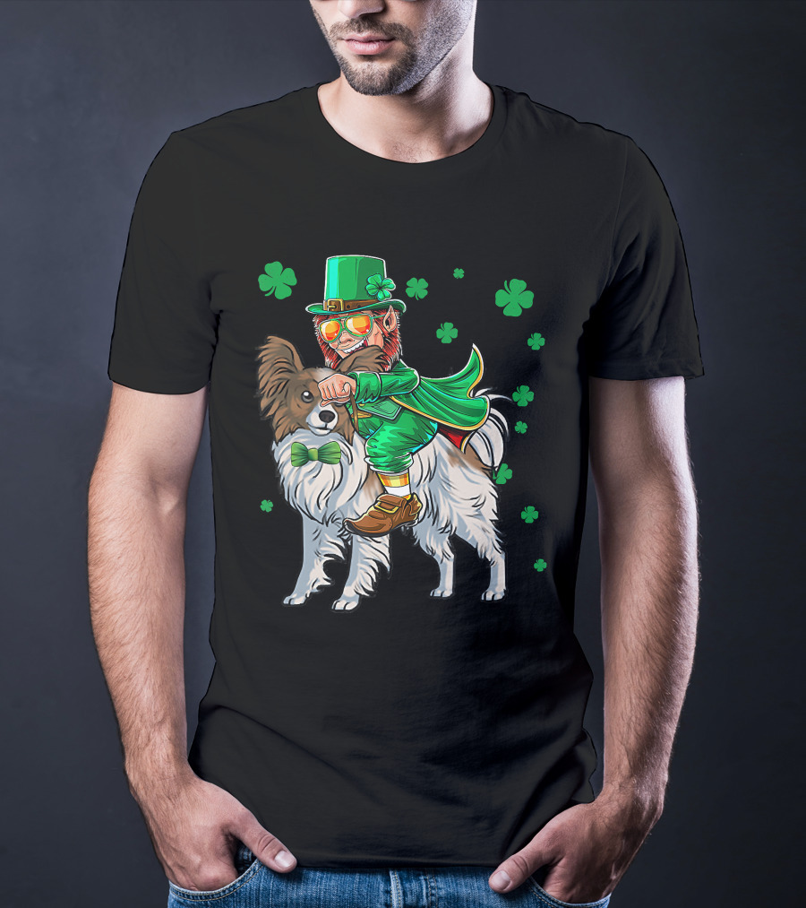 Leprechaun Papillon Shamrock St. Patrick's Day Luck T-Shirt
