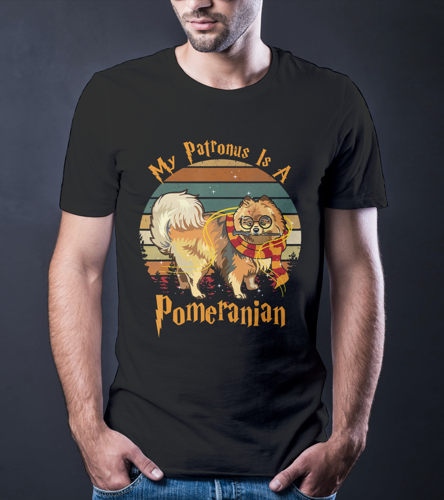 My Patronus Is A Pomeranian Dog With Wizardry And Magic References T-Shirt