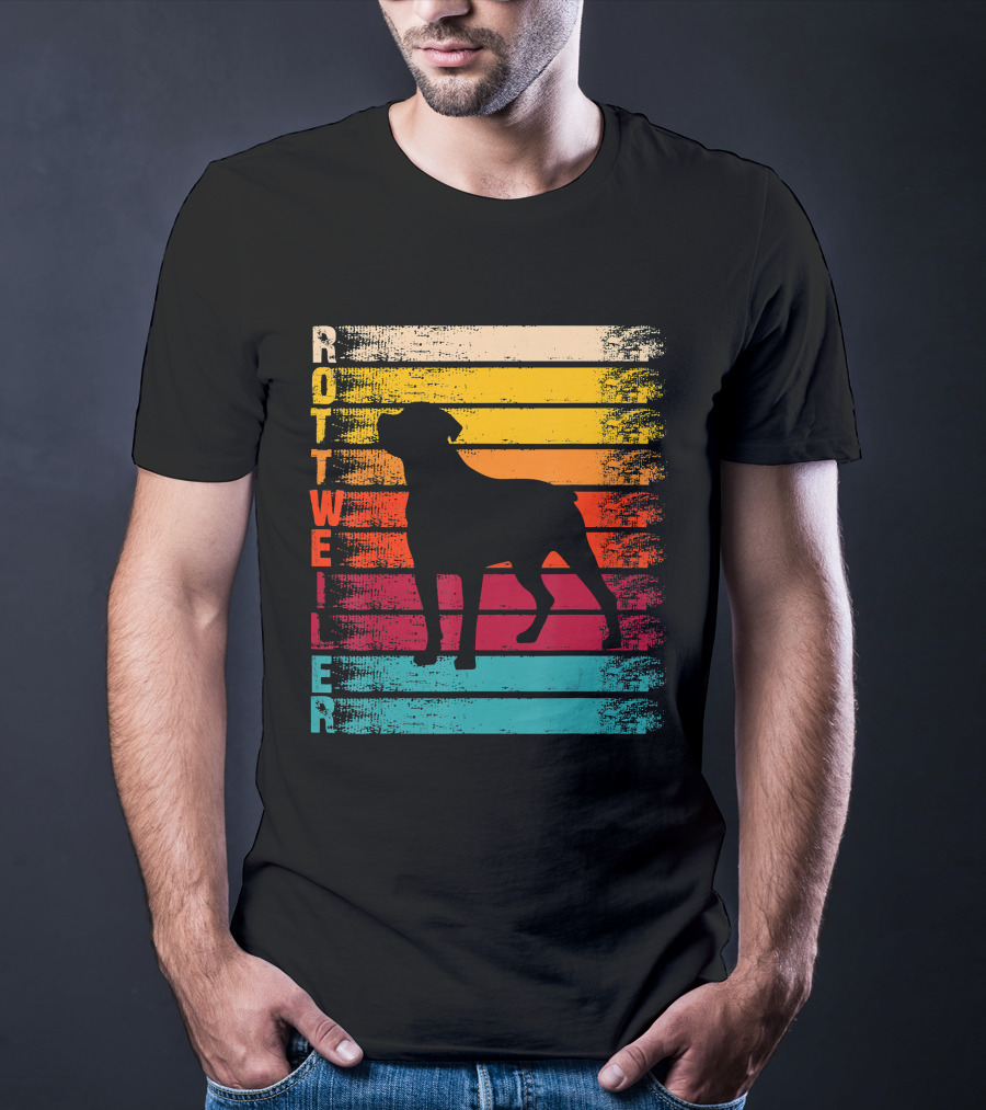 Rottweiler Mom Retro Dog Vintage T-Shirt