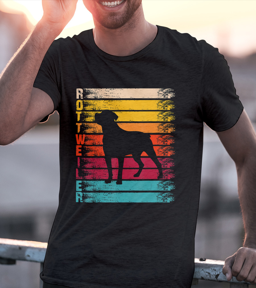 Rottweiler Mom Retro Dog Vintage T-Shirt