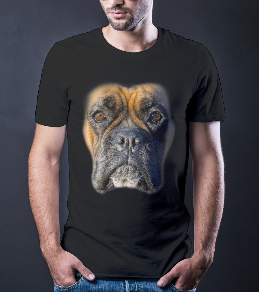 Boxer Dog Face Funny Animal Lover T-Shirt