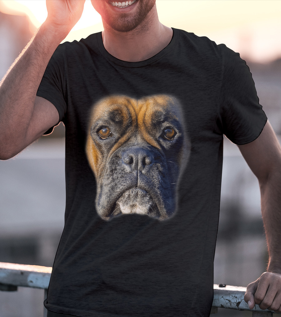 Boxer Dog Face Funny Animal Lover T-Shirt