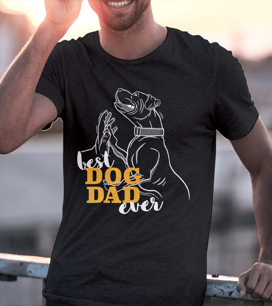 Best Dog Dad Ever Pitbull Boxer T-Shirt