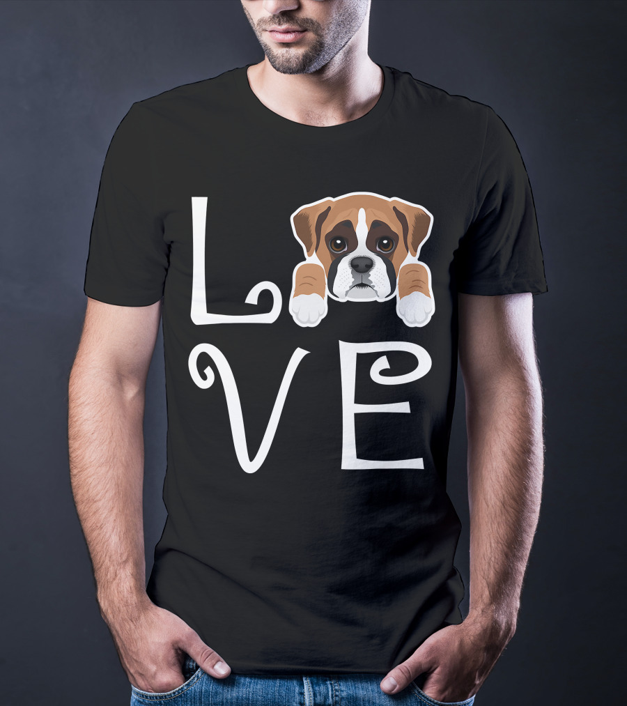 Love Boxer Puppy Dog Owner Boxer Love T-Shirt