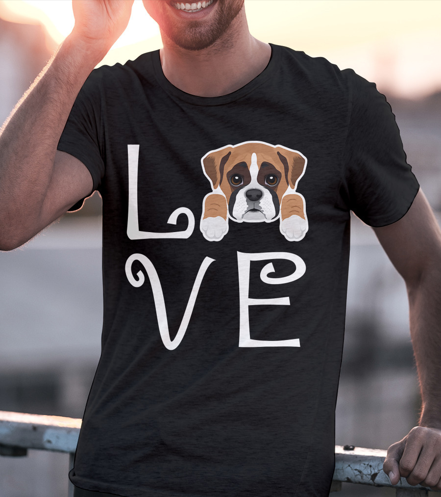 Love Boxer Puppy Dog Owner Boxer Love T-Shirt