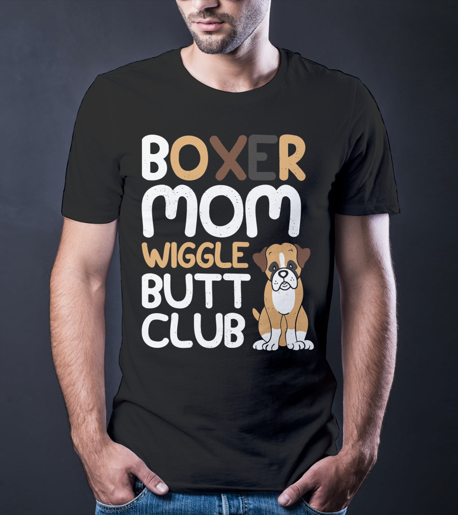 Boxer Mom Wiggle Butt Club Puppy T-Shirt