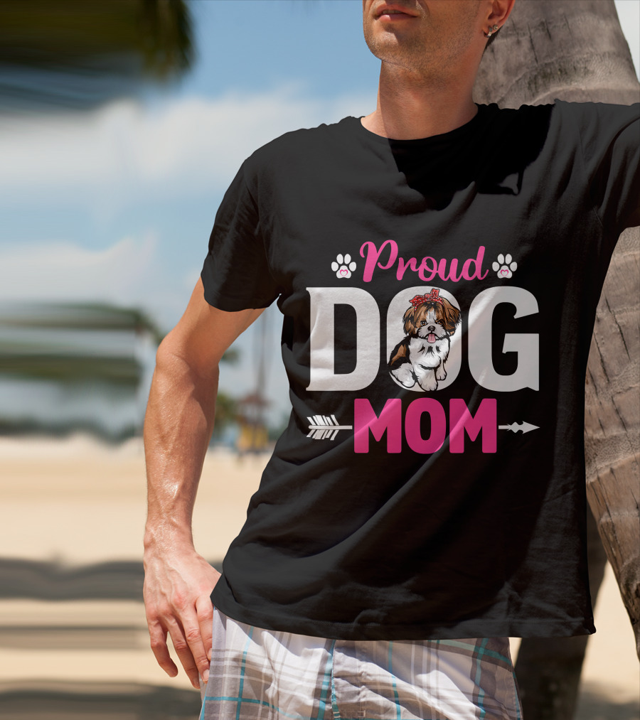 Proud Dog Mom Shih Tzu T-Shirt