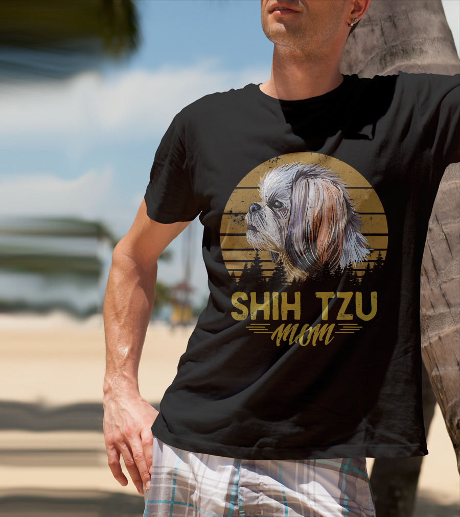 Shih Tzu Mom Retro Dog 365 T-Shirt