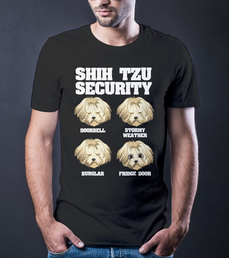 Shih Tzu Security Fridge Door Pot Roast Vegetables Sausage Pate T-Shirt