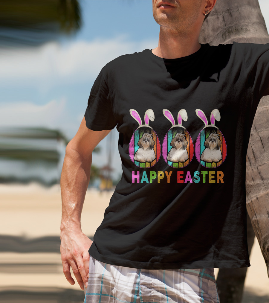 Happy Easter Bunny Ear SHIH TZU T-Shirt