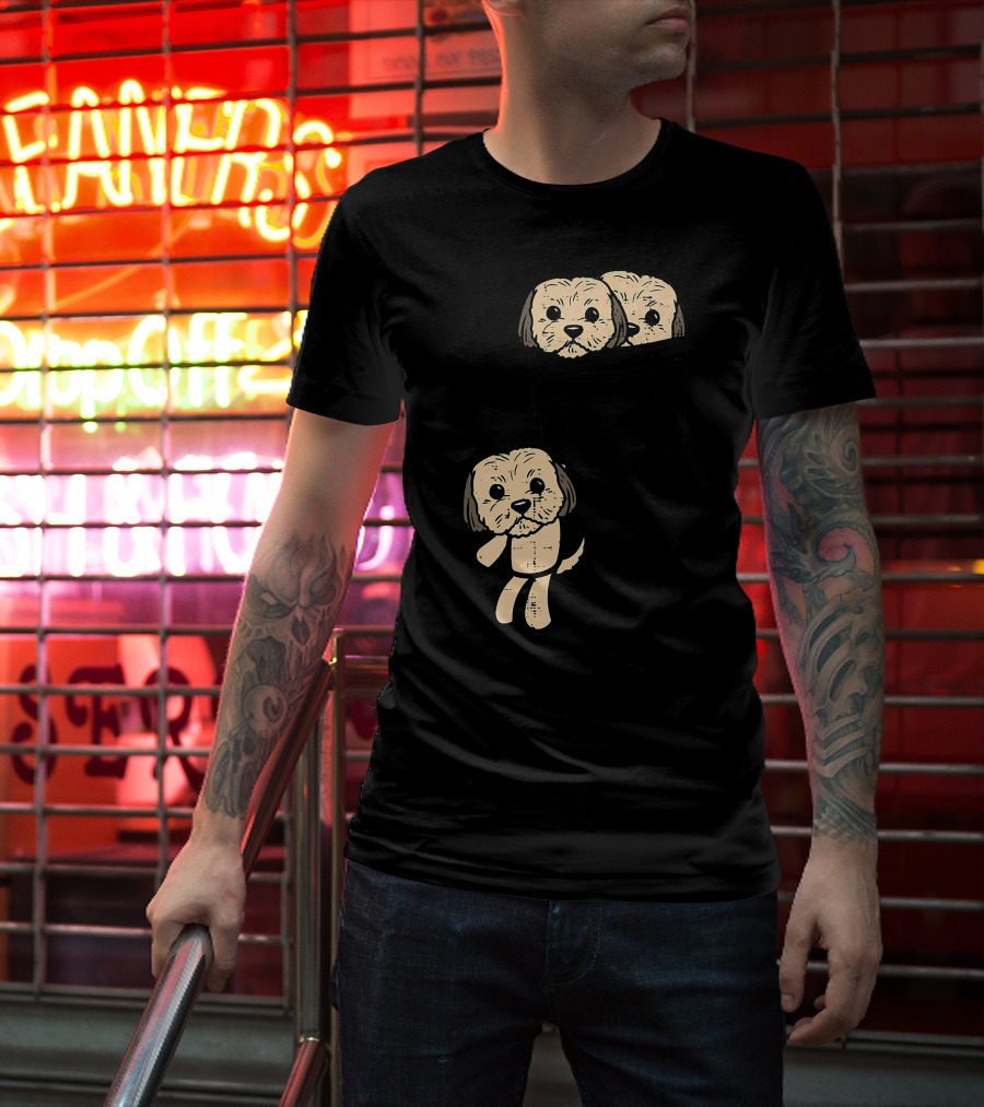 Pocket Shih Tzu Puppies Cute Animal Dog Lover Pet T-Shirt