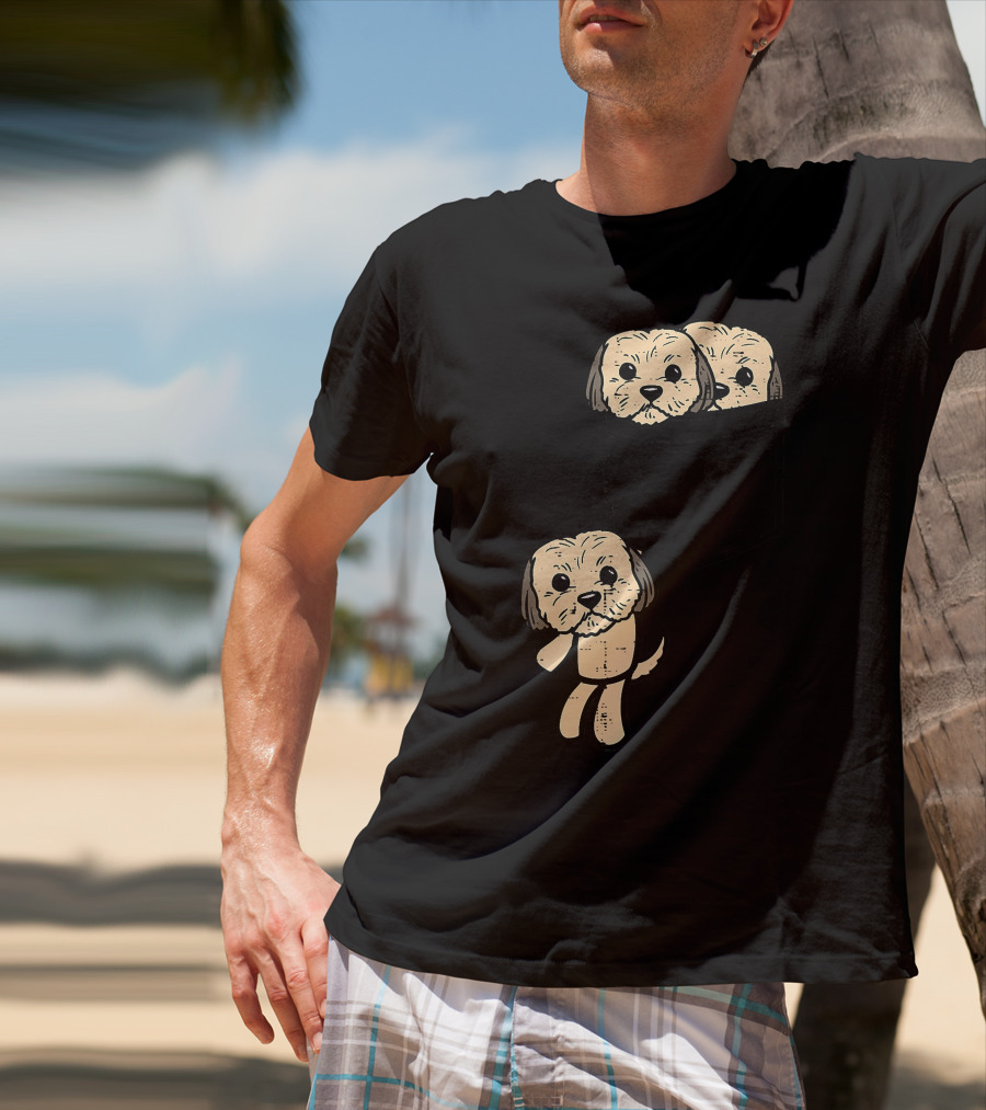 Pocket Shih Tzu Puppies Cute Animal Dog Lover Pet T-Shirt