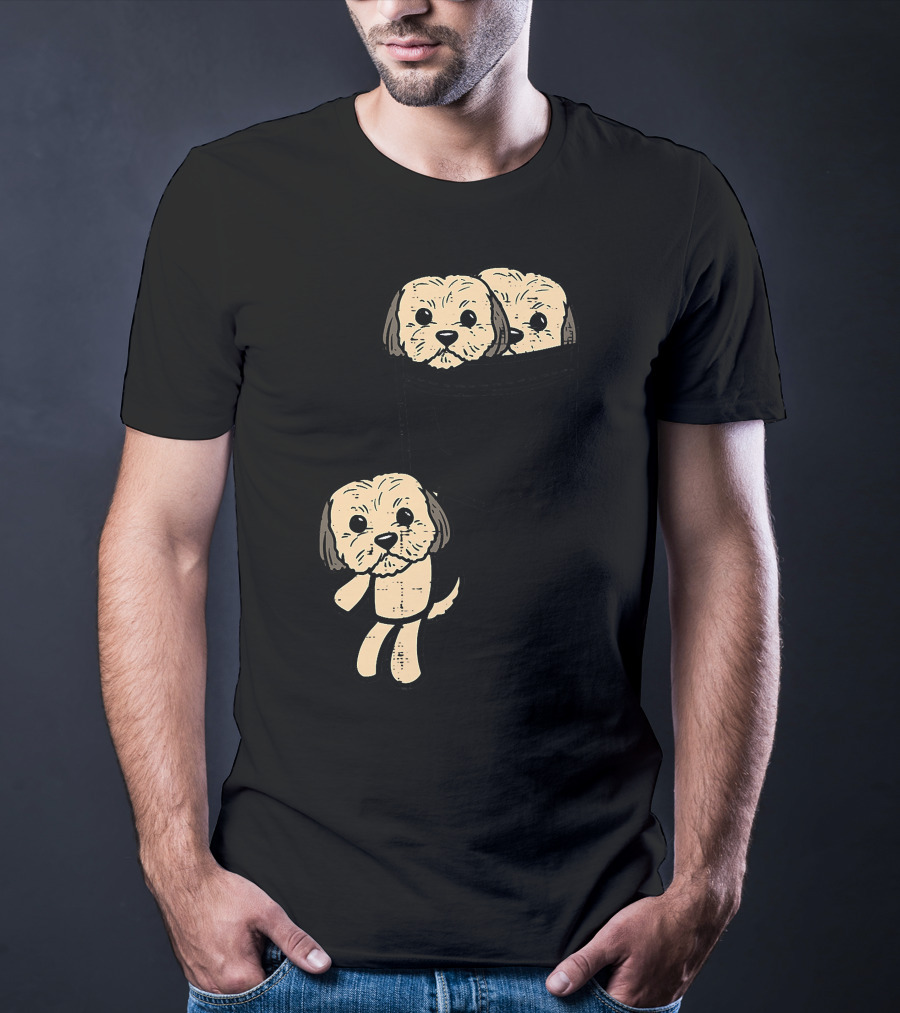 Pocket Shih Tzu Puppies Cute Animal Dog Lover Pet T-Shirt