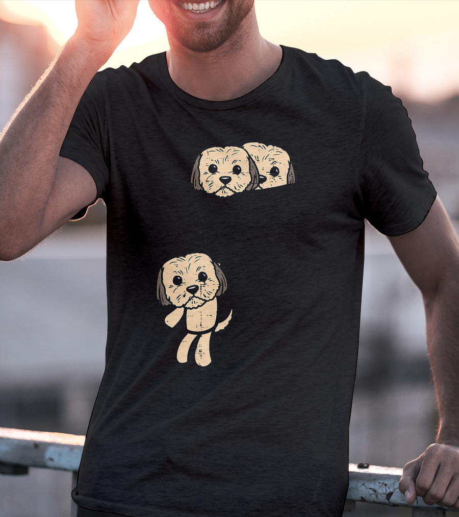 Pocket Shih Tzu Puppies Cute Animal Dog Lover Pet T-Shirt