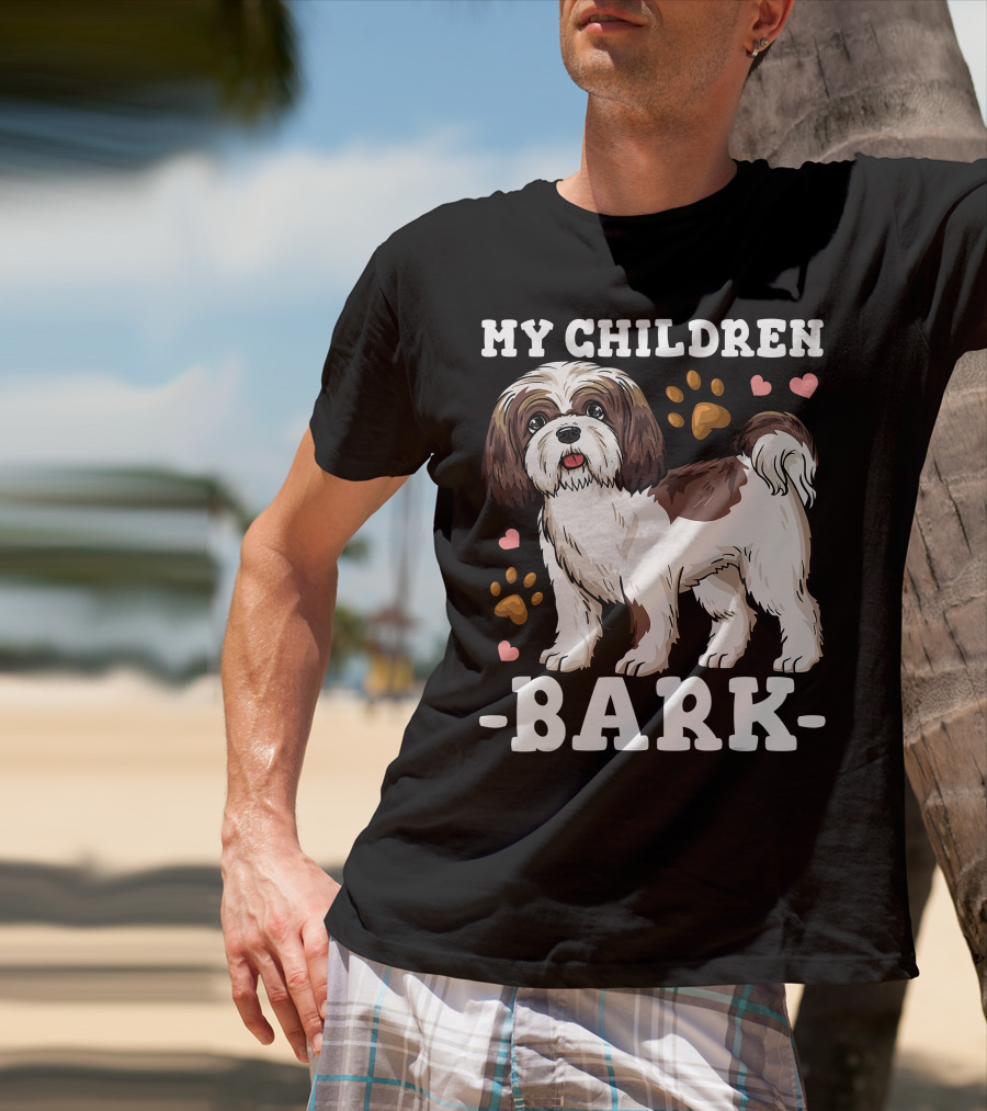 Shih Tzu Paw Heart Bark T-Shirt