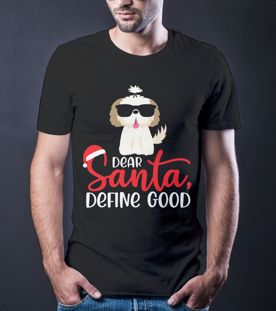 Shih Tzu Santa Define Good Dog Christmas Love T-Shirt