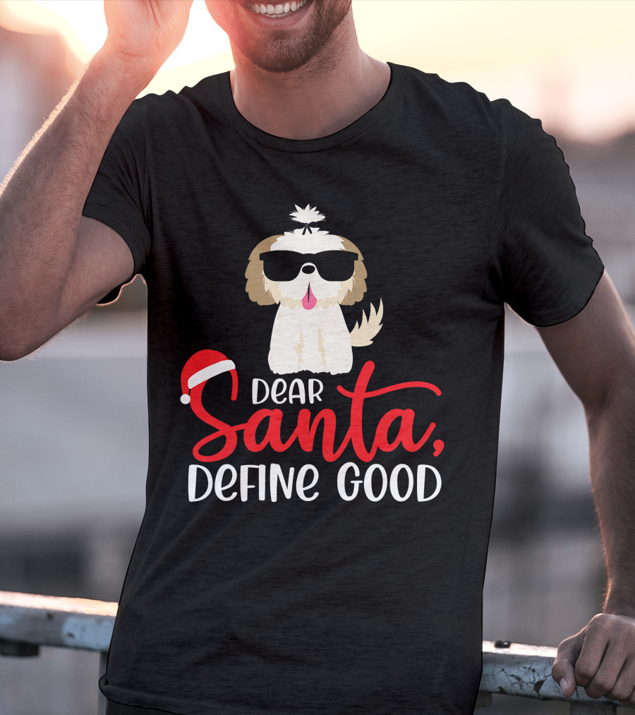Shih Tzu Santa Define Good Dog Christmas Love T-Shirt