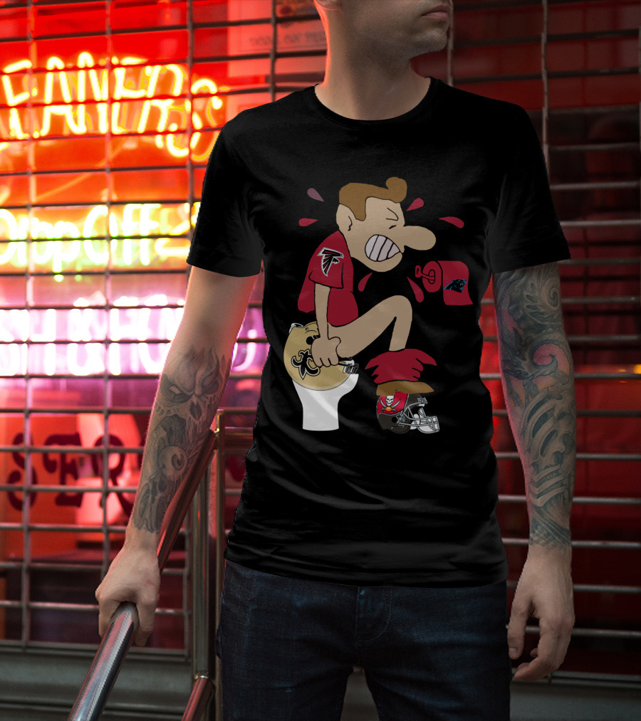 Atlanta Falcons Vs. Saints Panthers Buccaneers Rivalry Humor T-Shirt