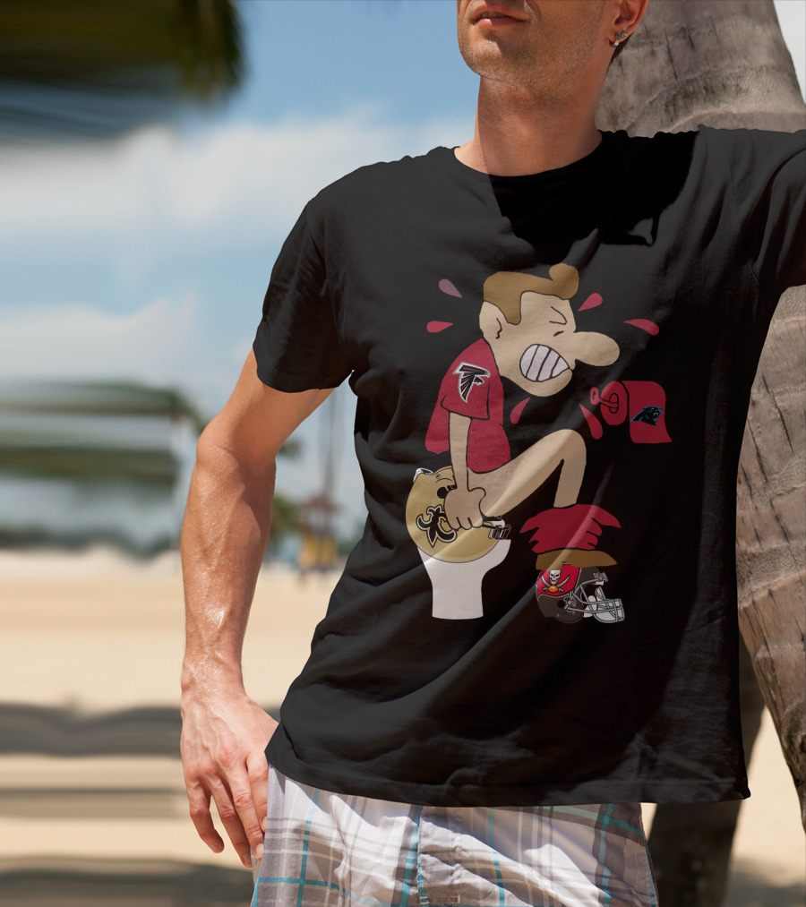 Atlanta Falcons Vs. Saints Panthers Buccaneers Rivalry Humor T-Shirt