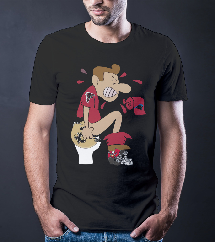 Atlanta Falcons Vs. Saints Panthers Buccaneers Rivalry Humor T-Shirt