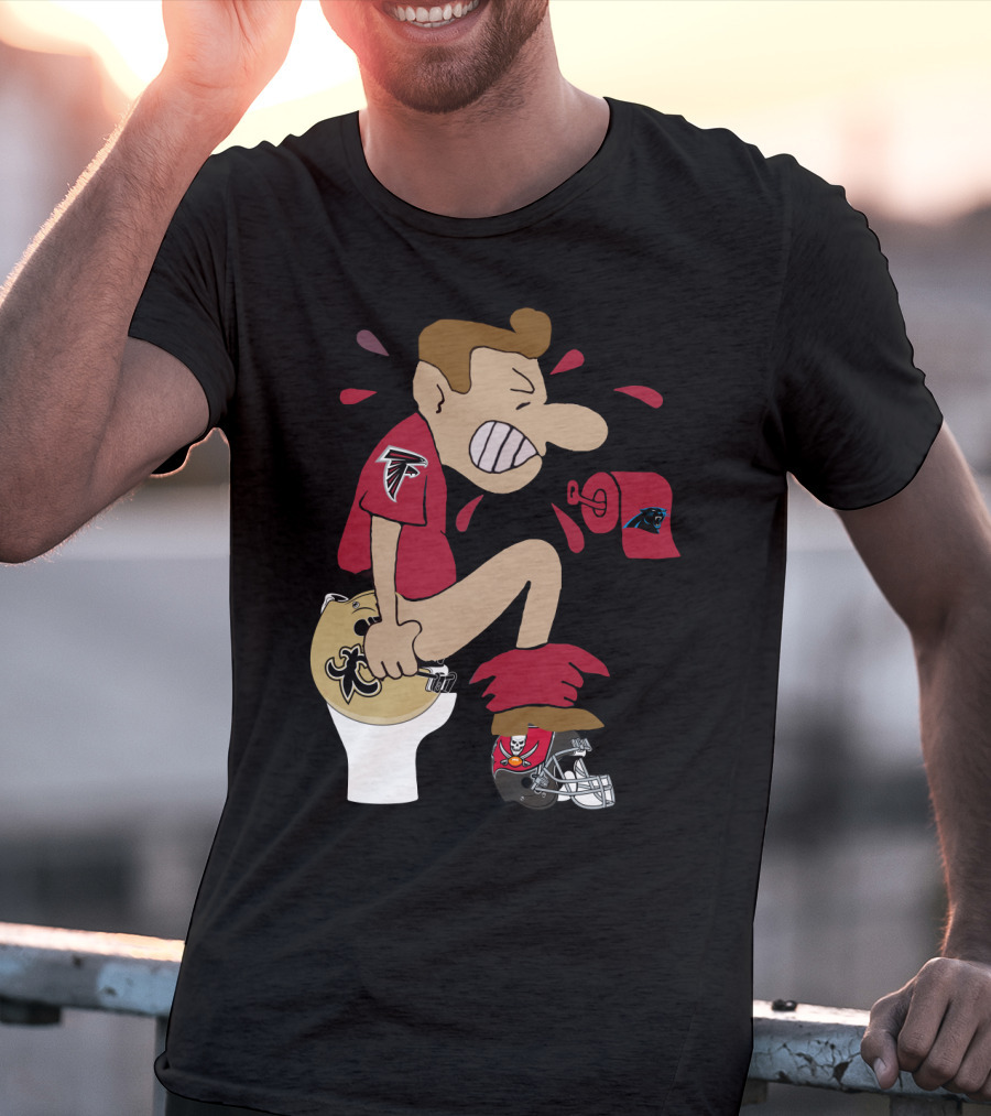 Atlanta Falcons Vs. Saints Panthers Buccaneers Rivalry Humor T-Shirt