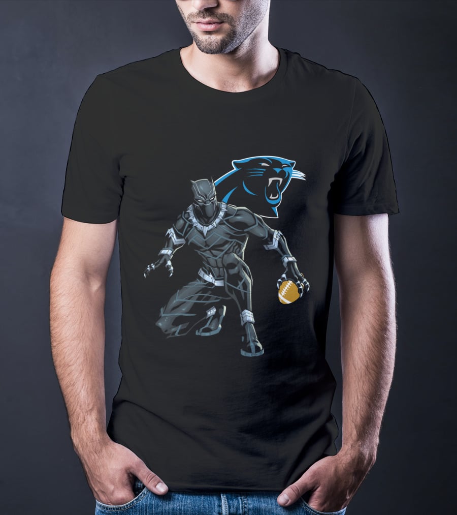 Carolina Panthers Black Panther Football Fusion T-Shirt