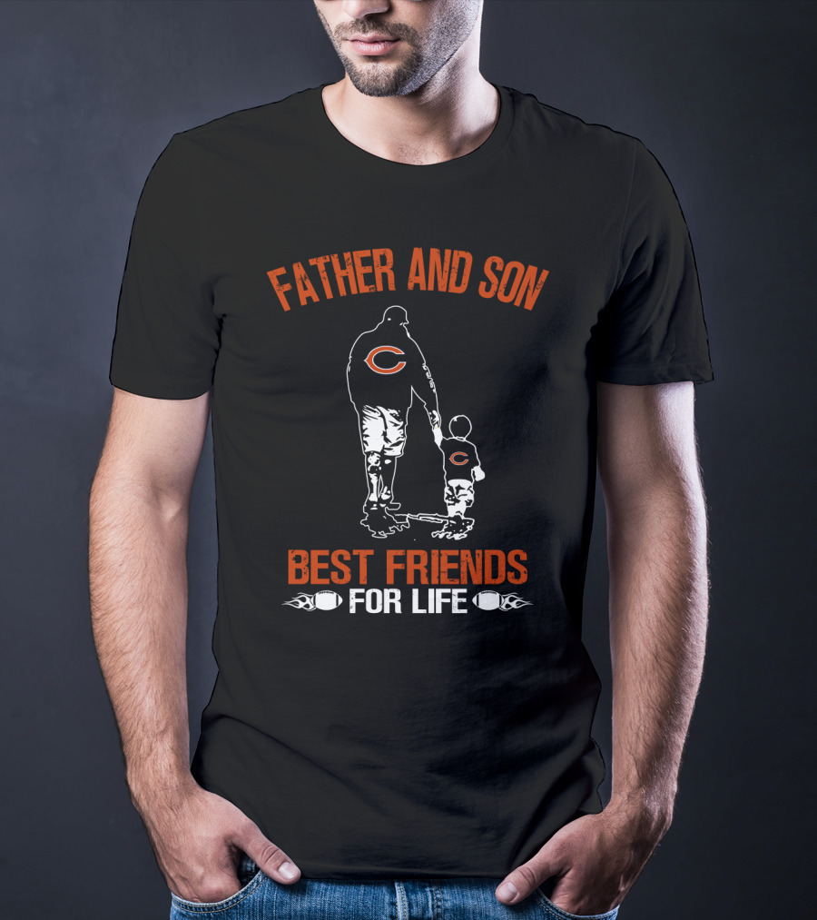 Father And Son Best Friends For Life Chicago Bears T-Shirt