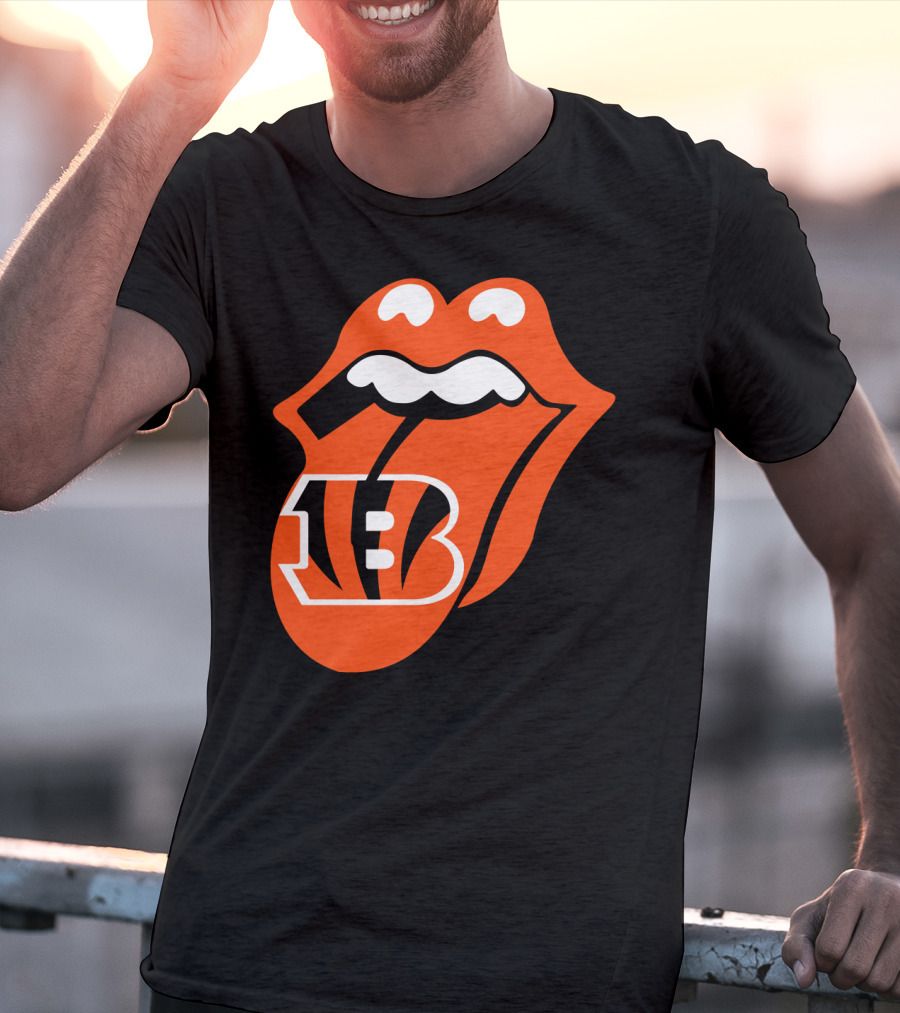 Cincinnati Bengals Iconic Tongue Logo Fusion T-Shirt