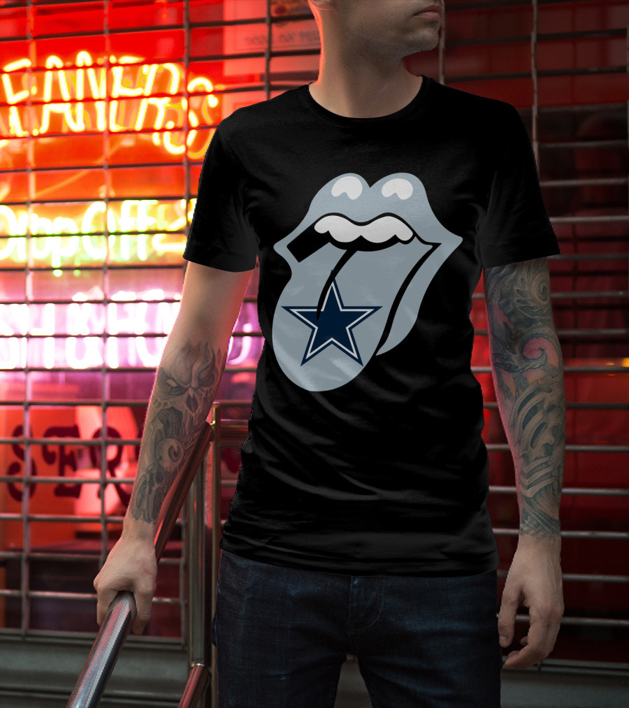 Dallas Cowboys Star With Tongue T-Shirt