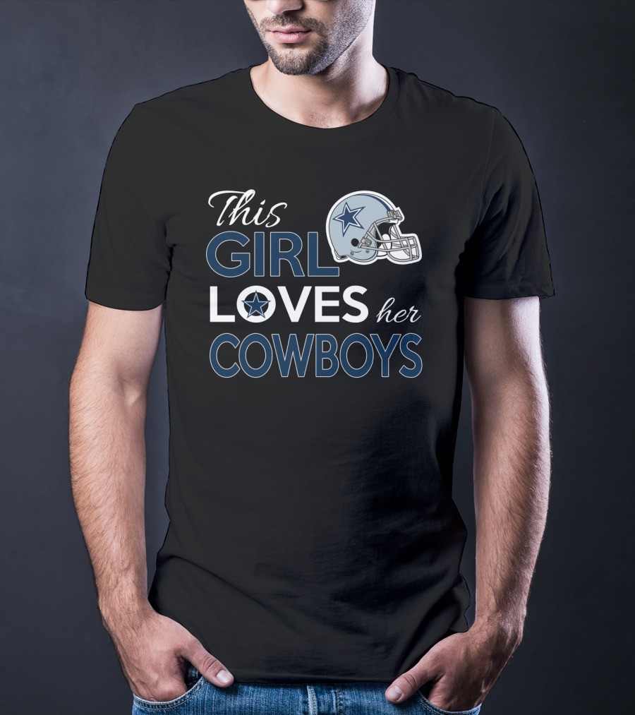This Girl Loves Her Dallas Cowboys Helmet T-Shirt