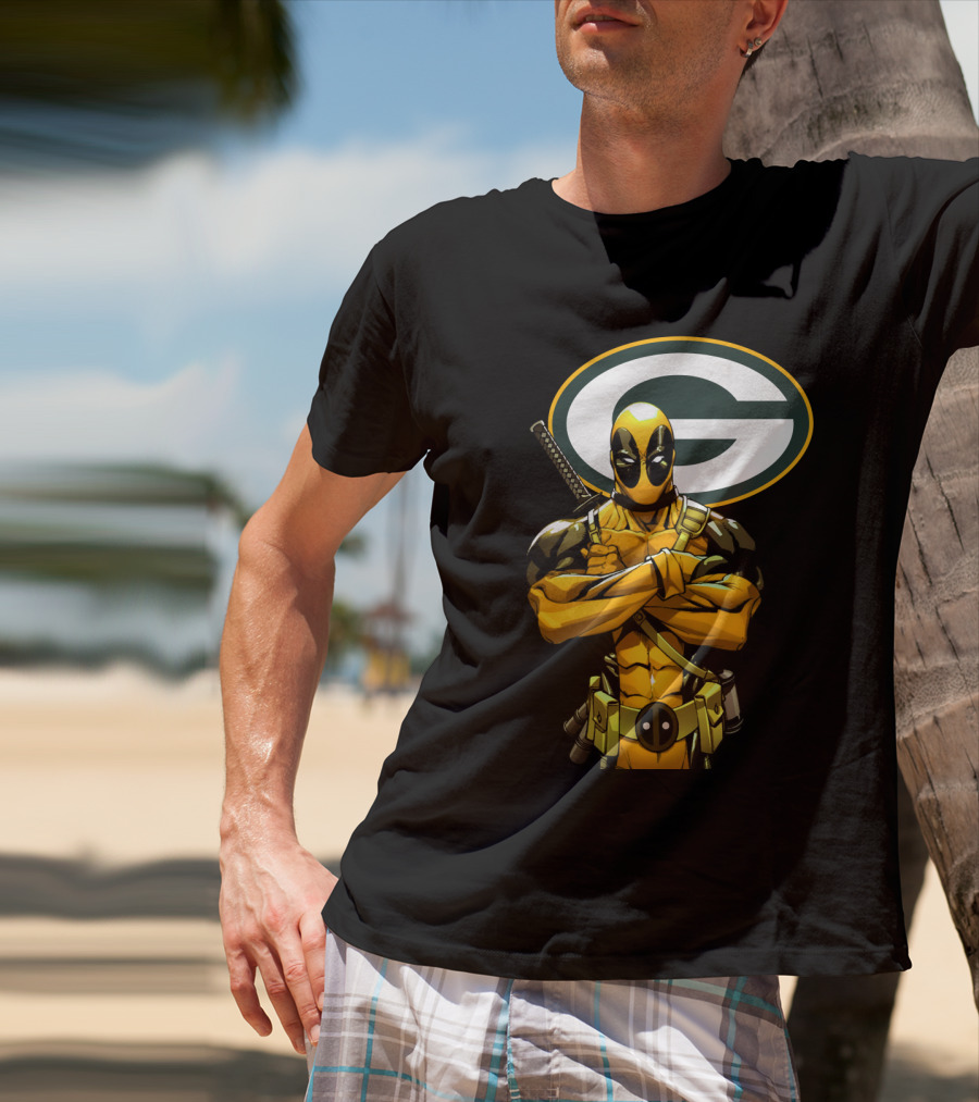 Green Bay Packers Deadpool Crossover T-Shirt