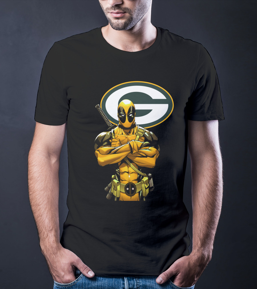 Green Bay Packers Deadpool Crossover T-Shirt
