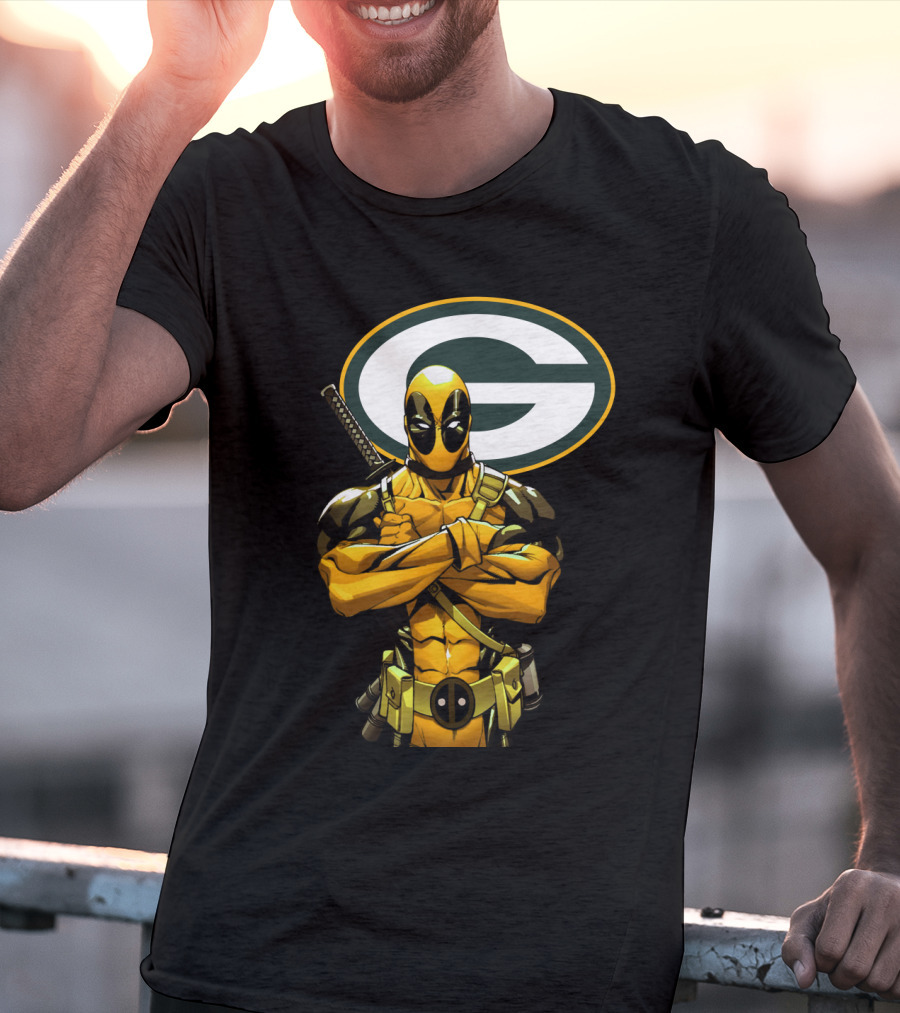 Green Bay Packers Deadpool Crossover T-Shirt