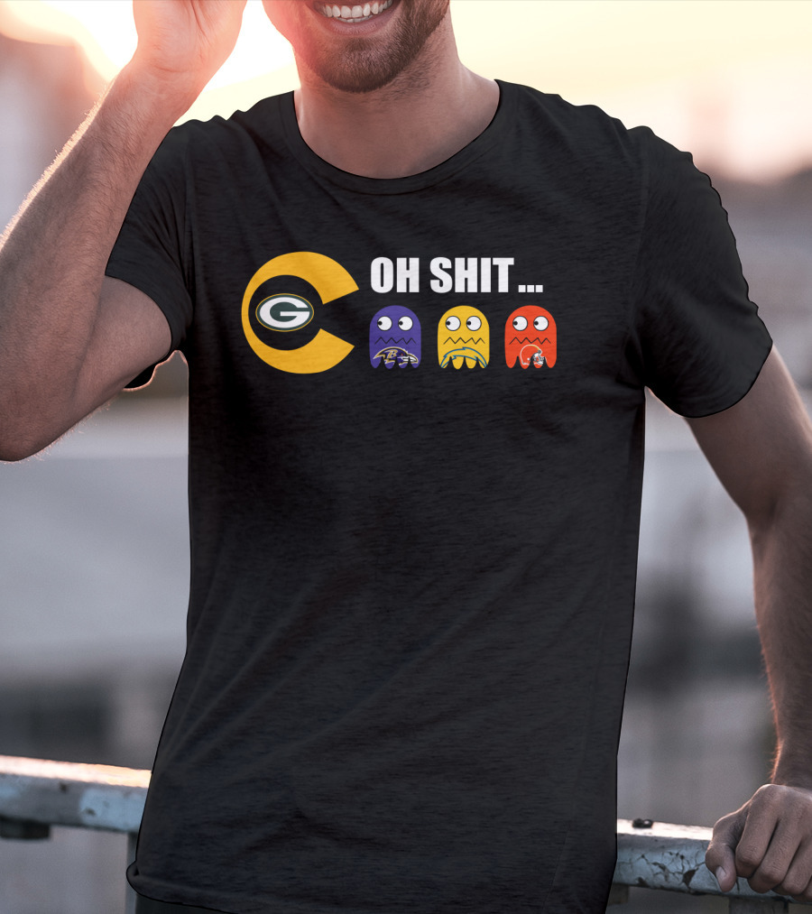 Green Bay Packers Oh Shit Ghosts T-Shirt