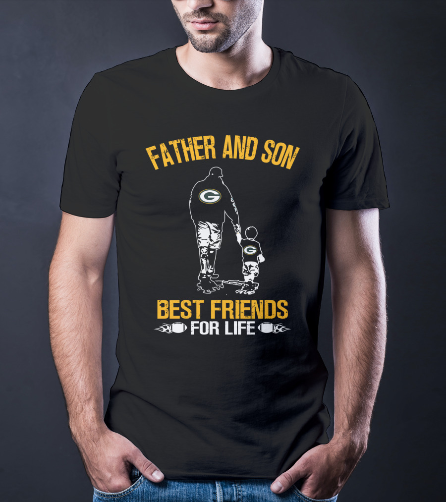 Father And Son Green Bay Packers Best Friends For Life T-Shirt
