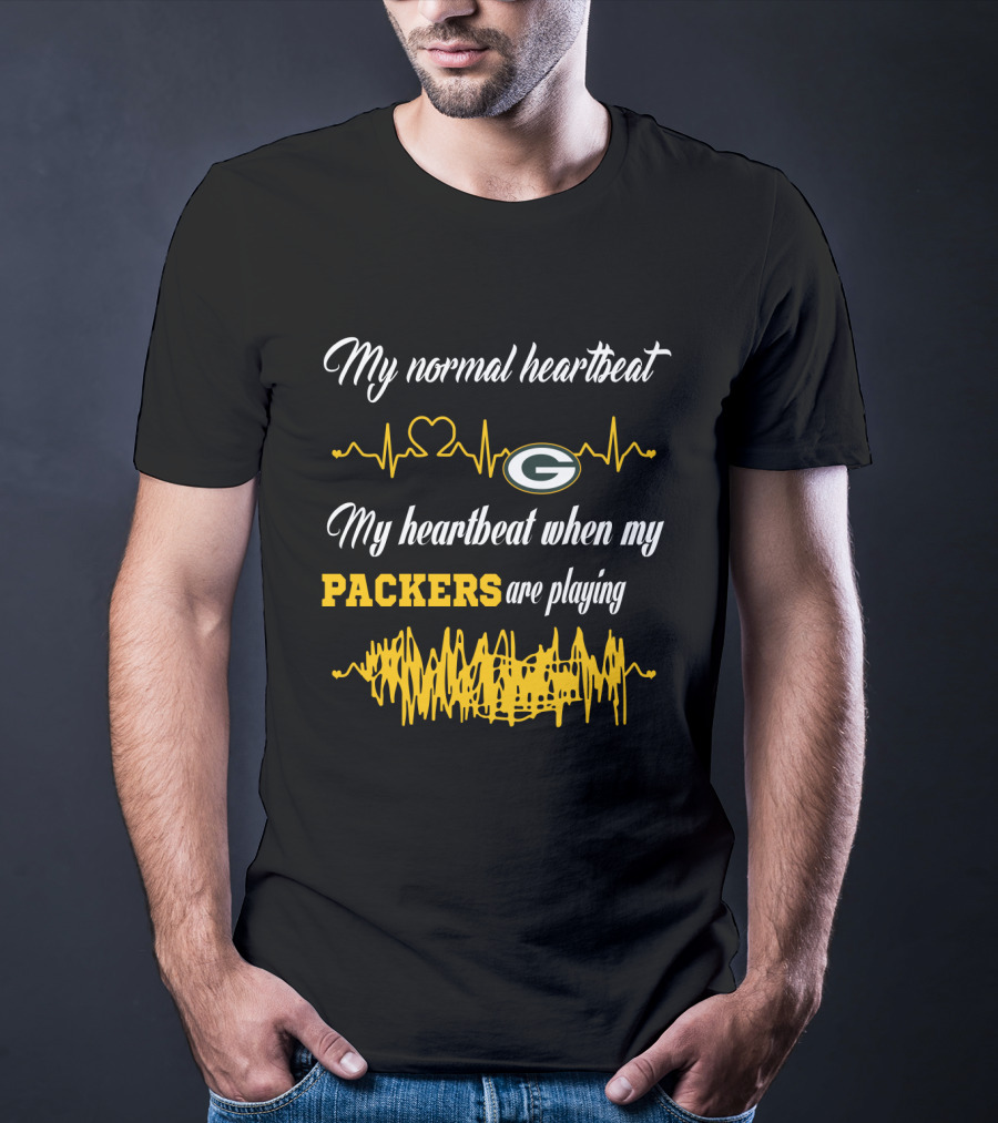My Normal Heartbeat Green Bay Packers Are Playing T-Shirt