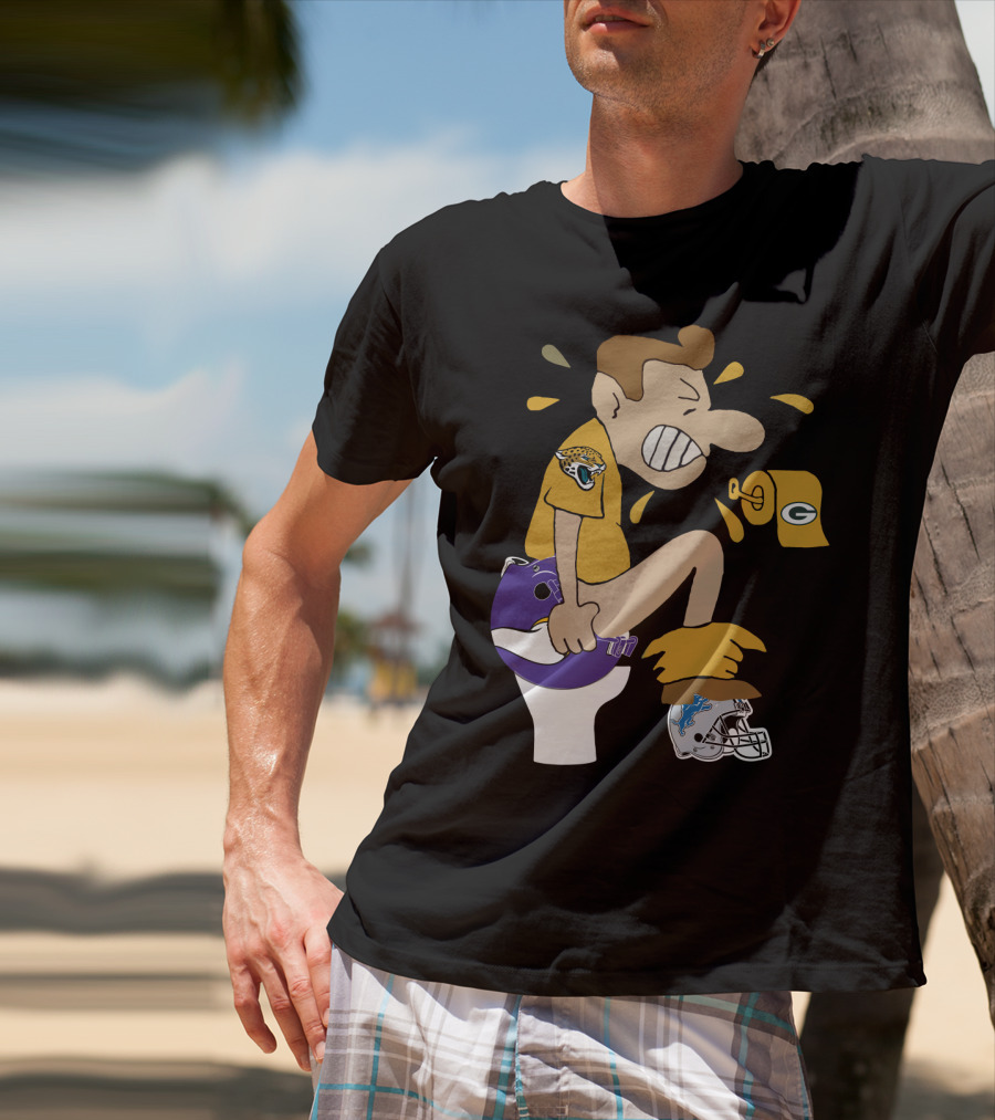 Jacksonville Jaguars Vs Vikings Packers Lions Nfl Rivalry Humor T-Shirt