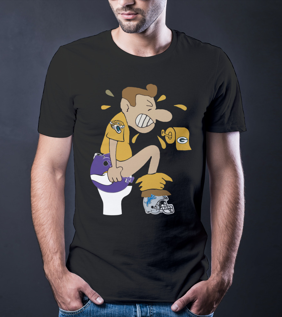 Jacksonville Jaguars Vs Vikings Packers Lions Nfl Rivalry Humor T-Shirt