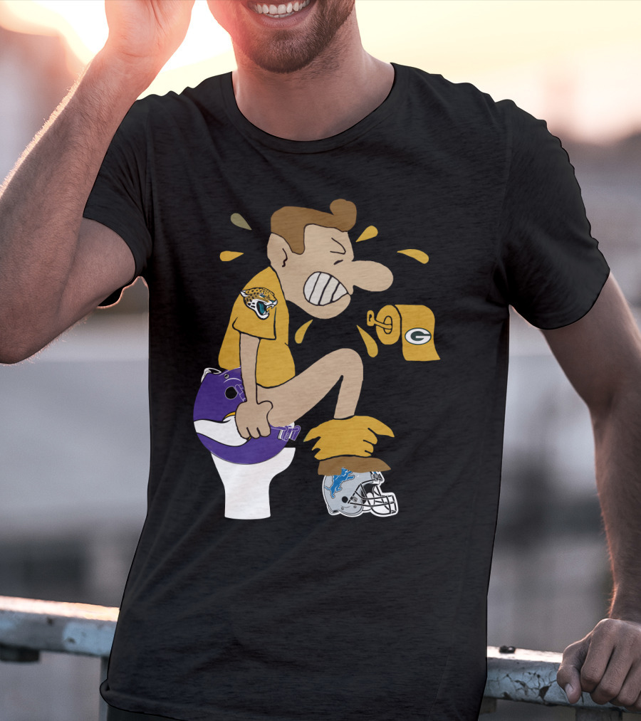 Jacksonville Jaguars Vs Vikings Packers Lions Nfl Rivalry Humor T-Shirt
