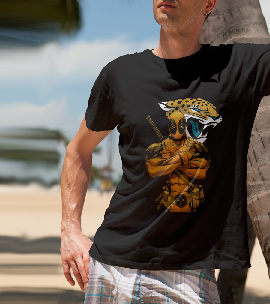 Deadpool Jacksonville Jaguars Crossover Mashup T-Shirt