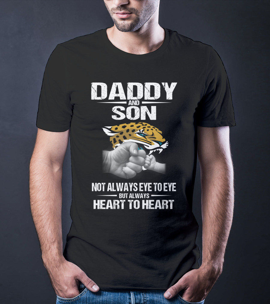 Daddy And Son Heart To Heart Jacksonville Jaguars T-Shirt