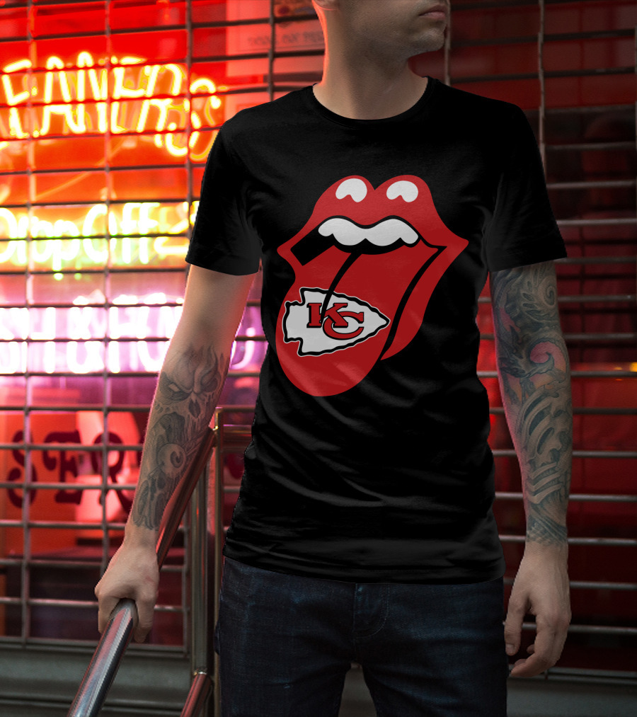 Kansas City Chiefs Kc Arrowhead Tongue T-Shirt