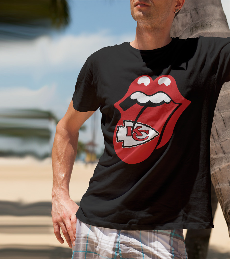 Kansas City Chiefs Kc Arrowhead Tongue T-Shirt