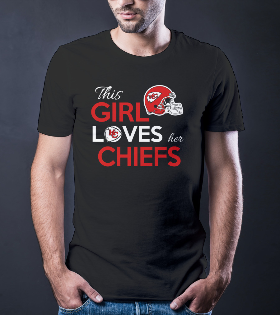 This Girl Loves Her Kansas City Chiefs Chiefs Helmet T-Shirt