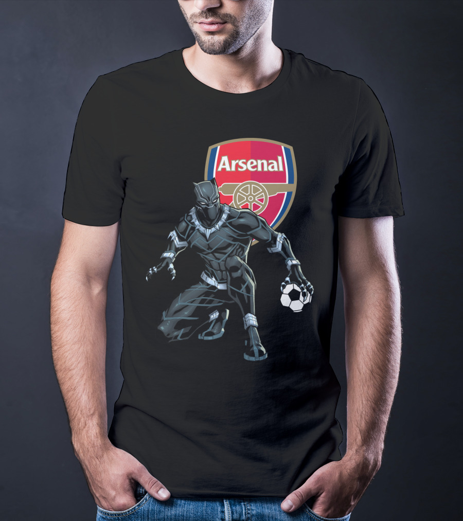 Arsenal Black Panther Football T-Shirt