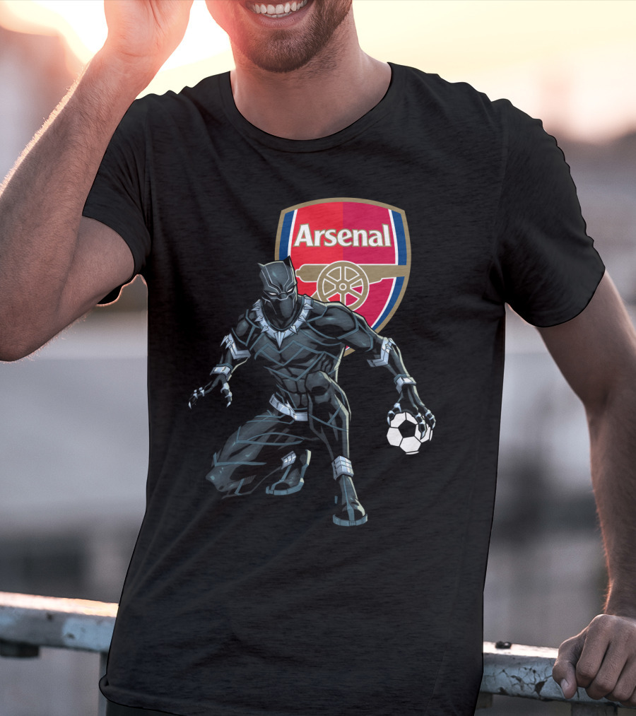 Arsenal Black Panther Football T-Shirt