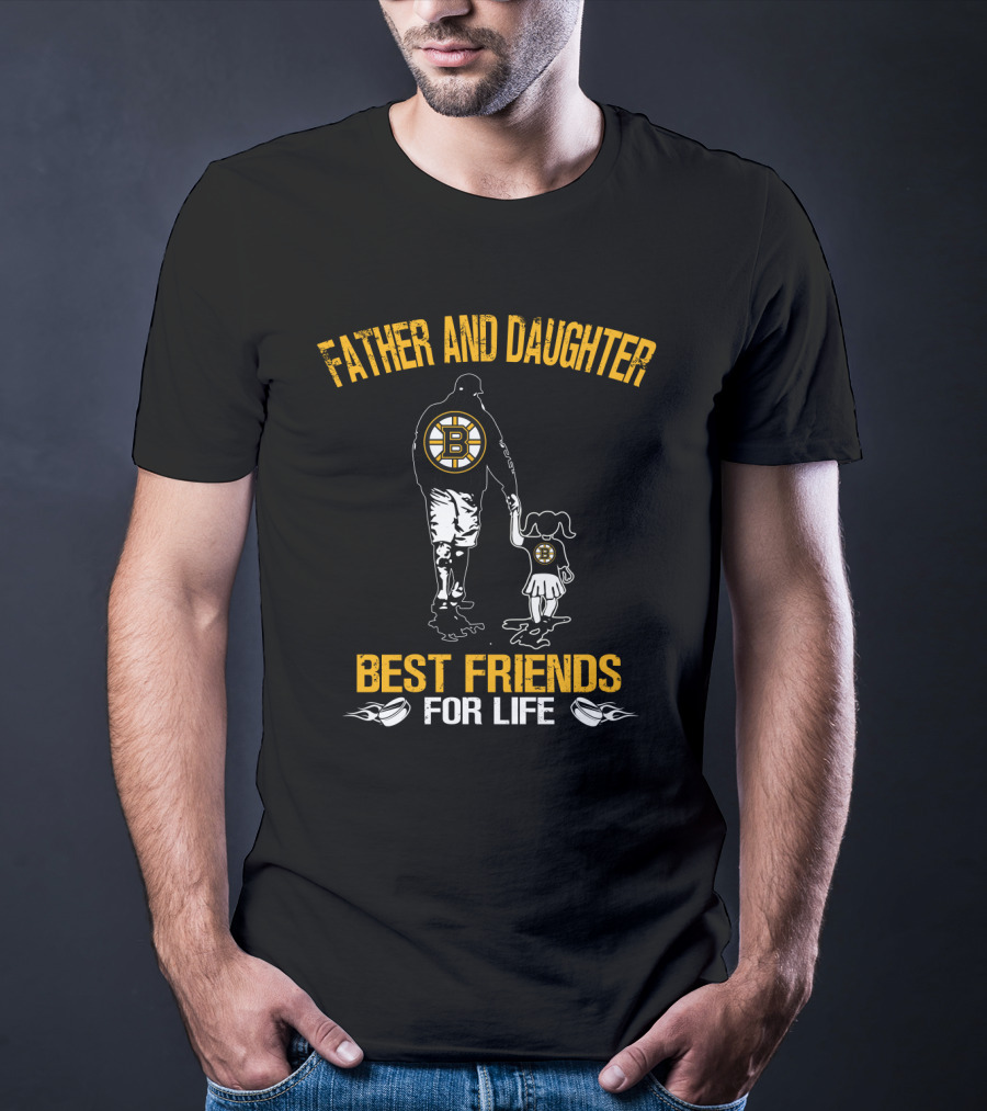 Boston Bruins Father And Daughter Best Friends For Life T-Shirt