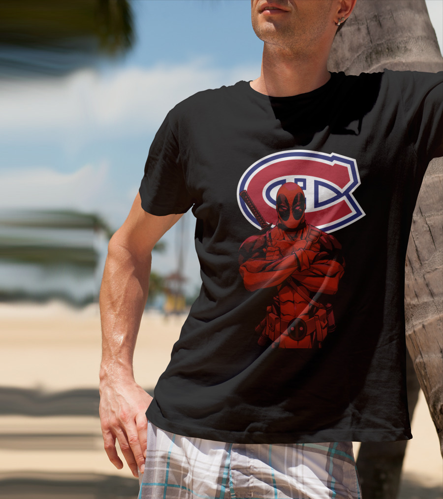 Montreal Canadiens Deadpool Crossover T-Shirt